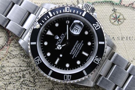 rolex submariner oyster perpetual date wristwatch 16610|1991 rolex submariner 16610 value.